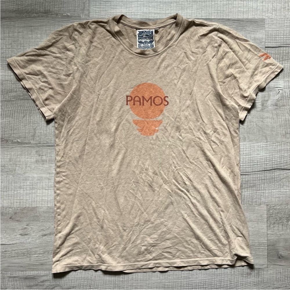 JUNGMAVEN Pamos Tan Men's Hemp Shirt Size Large
